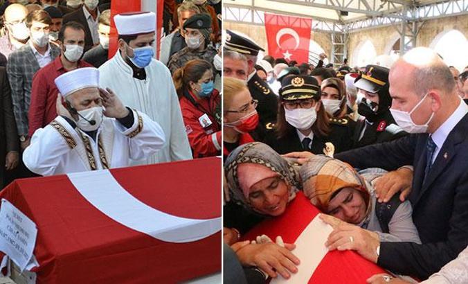 Şehit polislerimiz Fatih Doğan ve Cihat Şahin son yolculuklarına uğurlandı