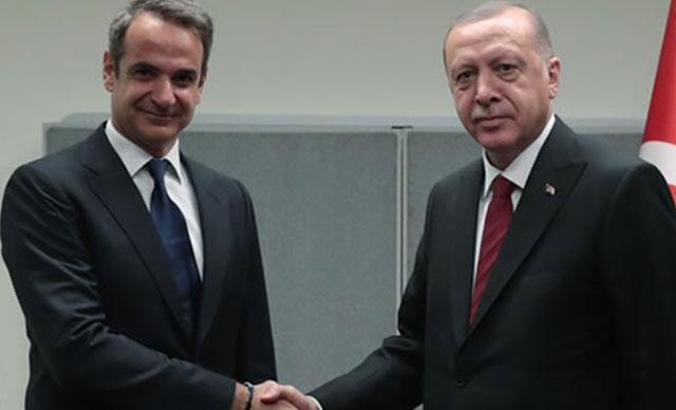 Cumhurbaşkanı Erdoğan, Yunanistan Başbakanı Miçotakis ile görüştü