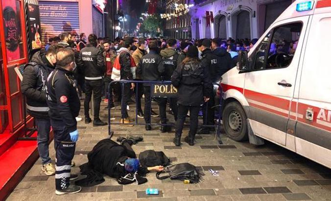 İstiklal Caddesi'nde olaylı yılbaşı kutlaması