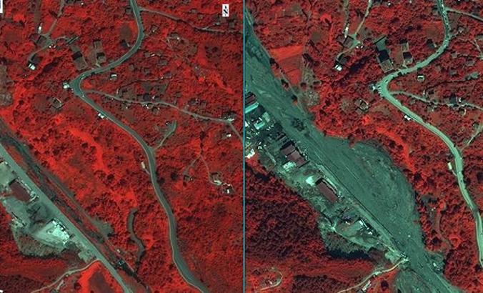 İTÜ, sel felaketinin bıraktığı tahribatı uydudan tespit etti