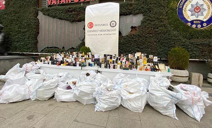 İstanbul'da 2 milyon liralık sahte parfüm ele geçirildi