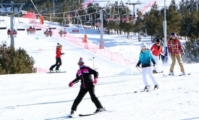 Palandöken'de yılbaşı hazırlığı