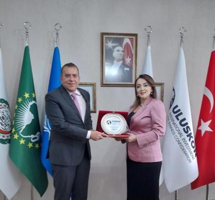 ULUSKON Başkanı Atasoy, Slovenya Büyükelçisi Seligo ile görüştü