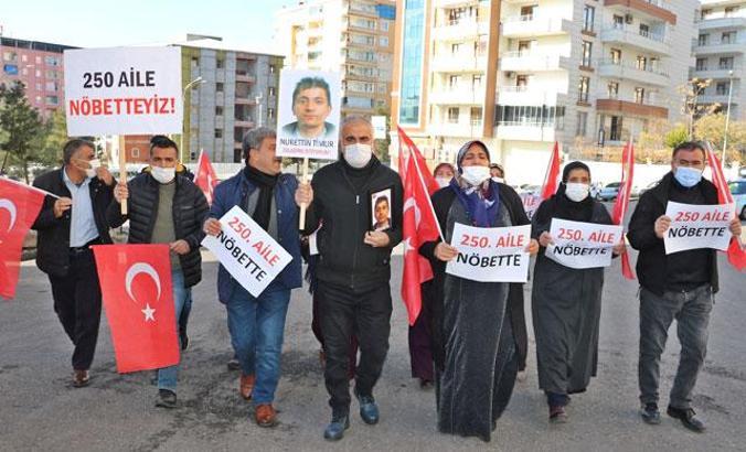 Evlat nöbetindeki aile sayısı 250 oldu