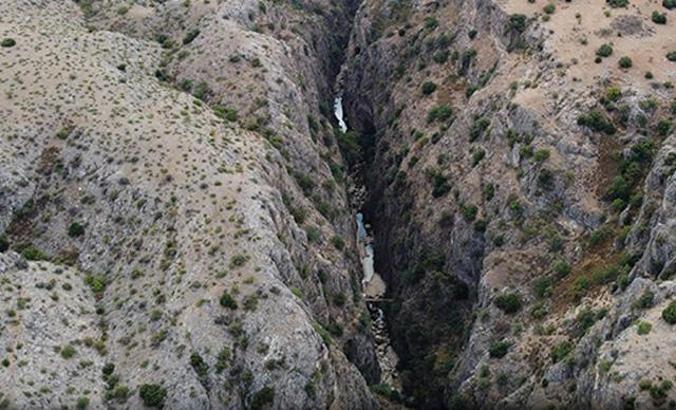 Çal Kanyonu ilk kez kurudu
