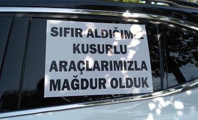 Ayıplı olduğunu iddia ettikleri araçlarıyla konvoy oluşturdular