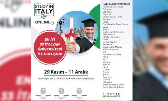 İtalyan üniversiteleri Türk öğrenciler ile online buluşuyor
