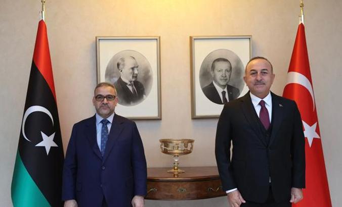 Bakan Çavuşoğlu, Libya Devlet Yüksek Konseyi Başkanı ile görüştü