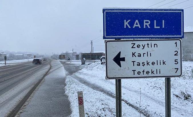 Samsun'da kar yağışı ve buzlanma