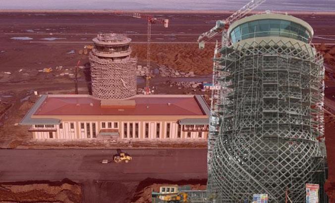 Rize-Artvin Havalimanı'nın 'çay bardağı' kulesi göründü