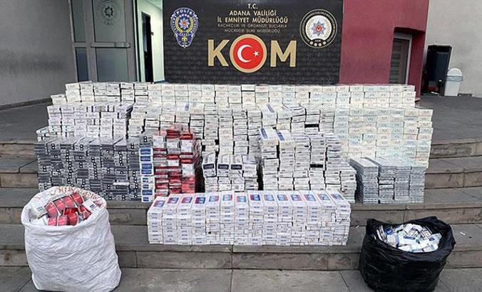 TIR'ın konteynerinde kaçak sigaralar ele geçirildi