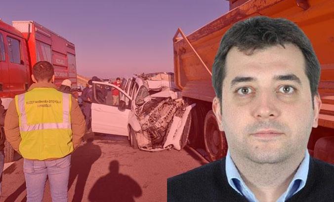 Hafriyat kamyonuna çarpan hafif ticari aracın sürücüsü öldü