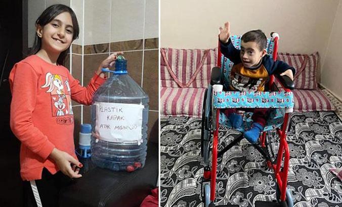 Nazlı'nın topladığı mavi kapaklarla Arda'nın hayali gerçekleşti