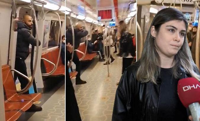 Metroda bıçakla tehdit edilen kadın konuştu