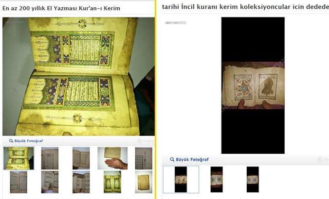 Altın varaklı Kur'an ve İncil'e internetten müşteri aranıyor