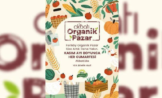 Akbatı’da organik pazar kuruldu