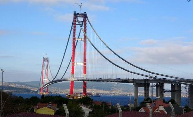 Cumhurbaşkanı Erdoğan, 1915 Çanakkale Köprüsü son tabliye yerleştirme törenine katılacak