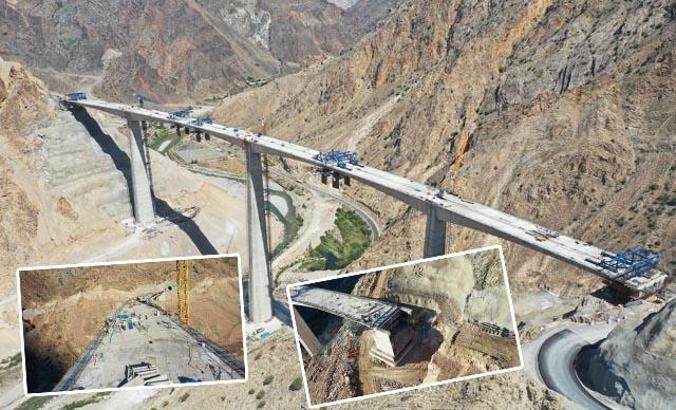 Türkiye’nin 2'nci en yüksek ayaklı viyadüğünde sona gelindi