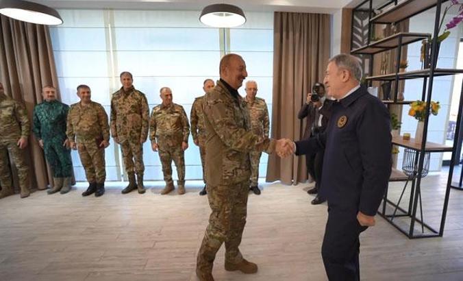 Bakan Akar, Azerbaycan Cumhurbaşkanı Aliyev tarafından kabul edildi