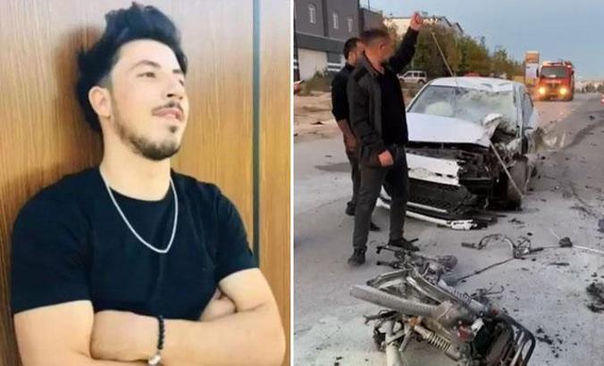 Otomobille çarpışan motosikletin sürücüsü öldü