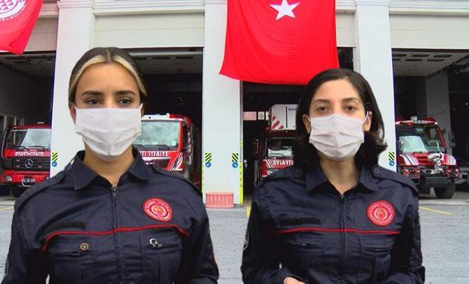 İstanbul'un kadın itfaiyecileri görev başında