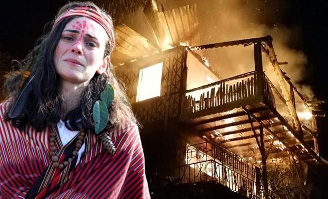 Çevreci ressamın basın açıklaması öncesi yanan evine ‘kundaklama’ şüphesi