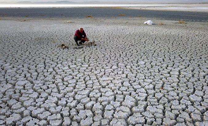 Arin Gölü, kuraklık nedeniyle yüzde 15 küçüldü