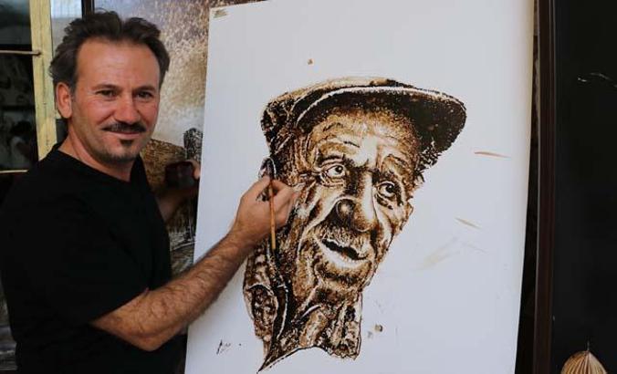 Mardinli ressam zifte yaptığı resimleri Berlin'de sergileyecek