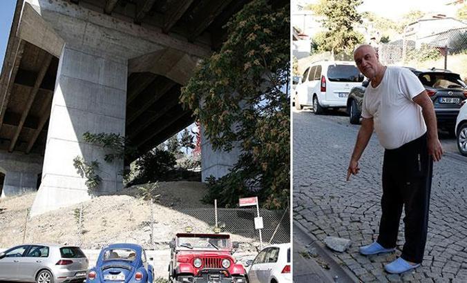 Ortaköy Viyadüğü'nden düşen parçalar tehlike saçıyor
