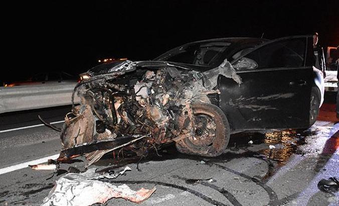 Yola çıkan domuz sürüsü kazaya neden oldu: 6 yaralı