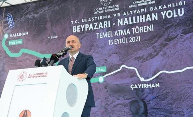 Bakan Karaismailoğlu: Beypazarı-Nallıhan arasında ulaşım süresi 14 dakikaya inecek
