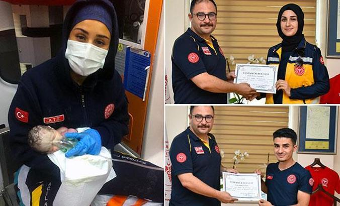 Ambulansta kalbi durmuş doğan bebek, hayata yeniden döndürüldü