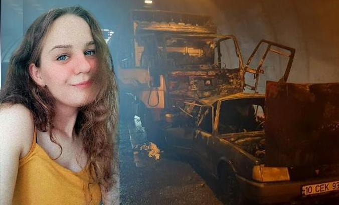 Kamyonun arkadan çarptığı otomobil alev aldı: 4 ölü, 2 yaralı