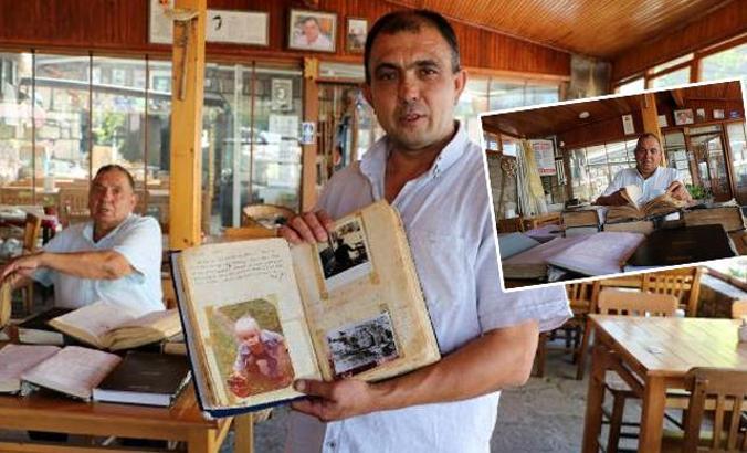 61 yıldır, Assos'u gezen turistlerin anılarını 35 defterde biriktirdi