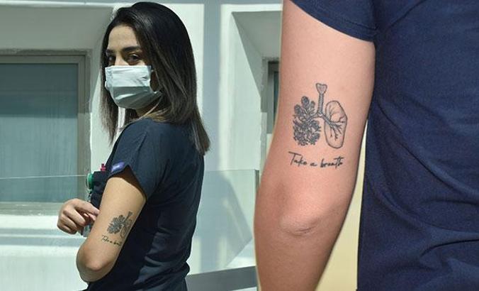 Nefesin önemi, pandemi hemşiresinin koluna 'dövme' oldu