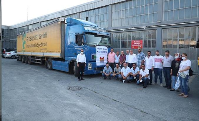 Kastamonu için Zeytinburnu’ndan yardım tırı yola çıktı