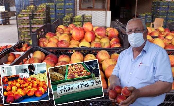 Bahçede kilosu 5 lira olan şeftali ve nektarin markette 18 lira