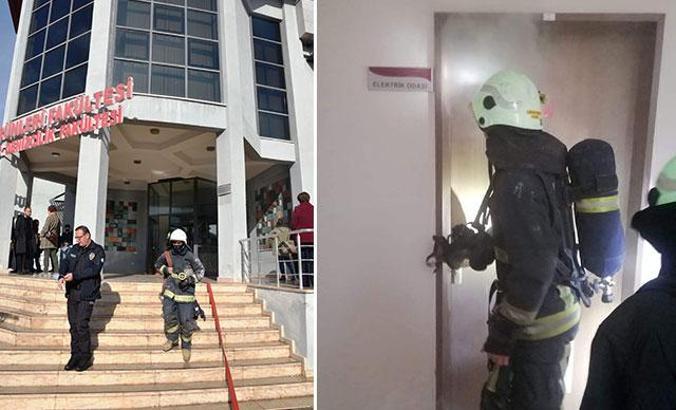 Akdeniz Üniversitesi Su Ürünleri Fakültesi'nde yangın