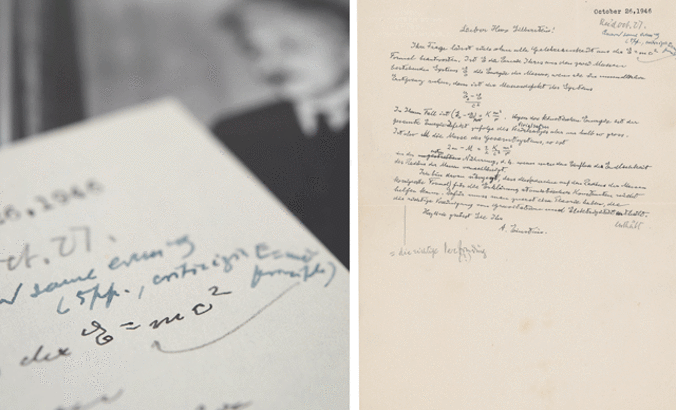 Einstein’in tanınmış formülü E=mc²'li mektup rekor fiyata satışa çıkıyor