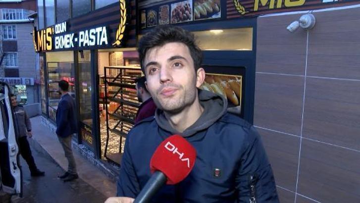 Küçükçekmece'de el freni çekilmeyen kamyonet fırına daldı