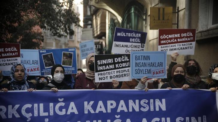 Protest in front of the Greek Consulate for refugee deaths
