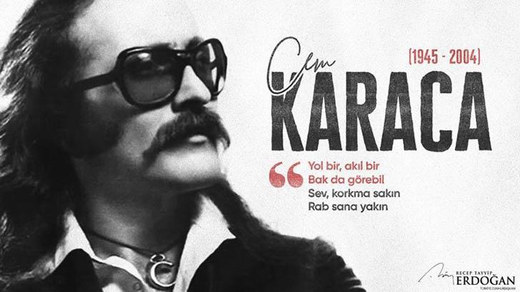 Cumhurbaşkanı Erdoğan, Cem Karaca'yı andı