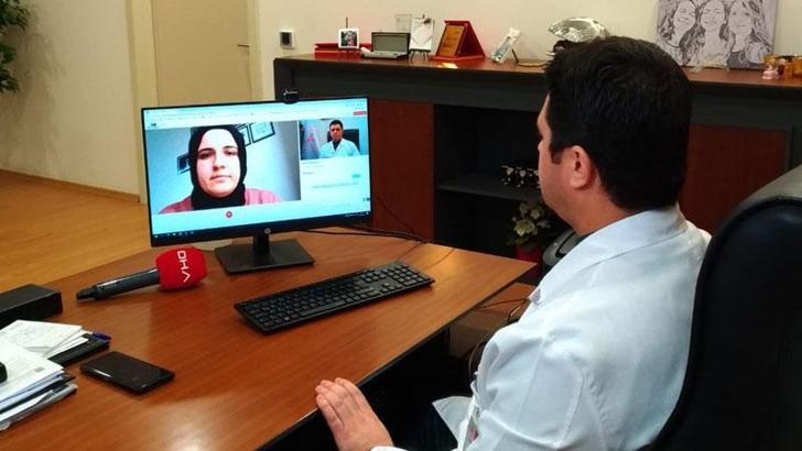 Kovidlilere "evinde" görüntülü online muayene