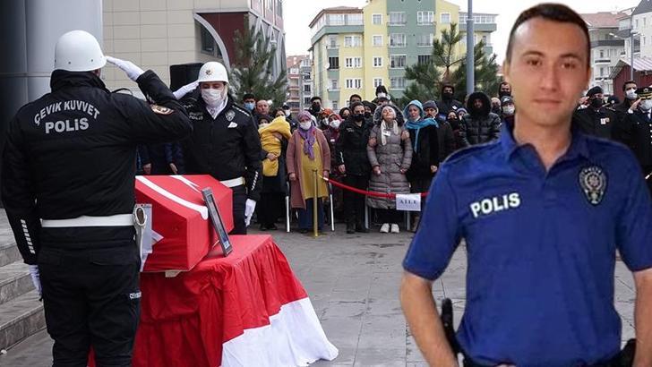 Kalp krizinden hayatını kaybeden çevik kuvvet polisi için tören