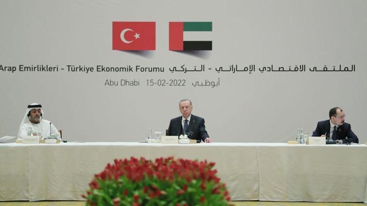 Cumhurbaşkanı Erdoğan, Abu Dabi’de BAE’li iş insanlarıyla buluştu