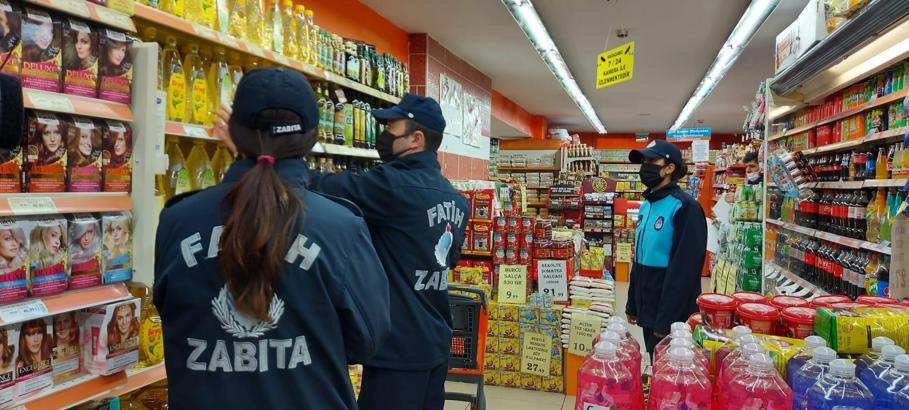 Fatih'teki marketlerde KDV indirimi denetim yapıldı