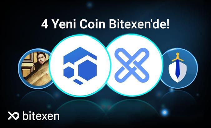 Bitexen’de 4 yeni kripto para