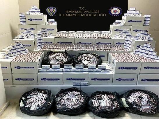 Samsun'da 4 milyon 673 bin TL değerinde uyuşturucu hap ele geçirildi