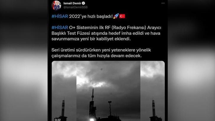 HİSAR hava savunma sistemine yeni kabiliyet