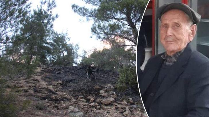 Tarlasından temizlediği otları yakarken çıkan yangında hayatını kaybetti